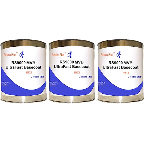 Resins Plus - RS9000 MVB Epoxy UltraFast BaseCoat 3 Gallon Kit | Tan | Grey | Floor Coating System | Garage Floor Epoxy Kit | Commercial Grade