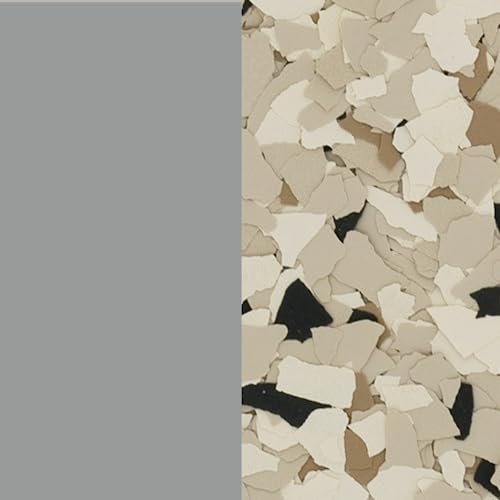 Resins Plus - Garage Floor Coating and Epoxy Kit | Includes All Needed Tools and Materials for DIY Application | RS1210 100% Solids Pigmented Epoxy with Paint Chips