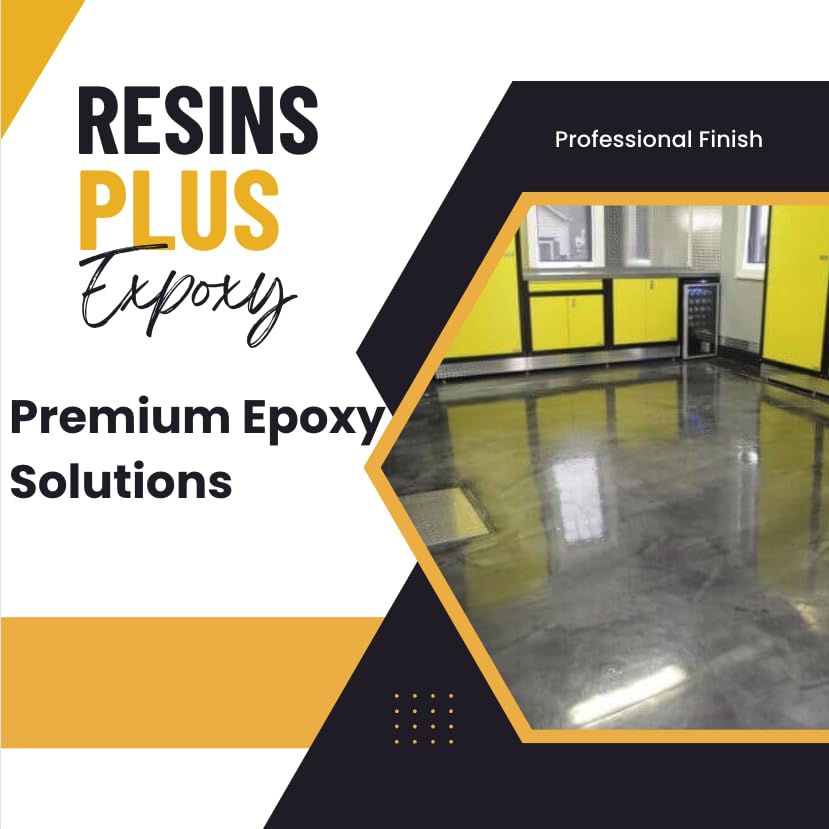 Resins Plus - Garage Floor Coating and Epoxy Kit | Includes All Needed Tools and Materials for DIY Application | RS3425 Fast Cure Water Based Epoxy