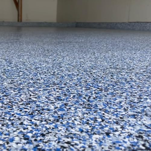 Resins Plus - Garage Floor Coating and Epoxy Kit | Includes All Needed Tools and Materials for DYI Application | RS1210 100% Solids Pigmented Epoxy with Paint Chips