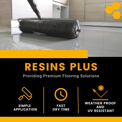 Resins Plus - Garage Floor Coating and Epoxy Kit | Includes All Needed Tools and Materials for DIY Application | RS3425 Fast Cure Water Based Epoxy